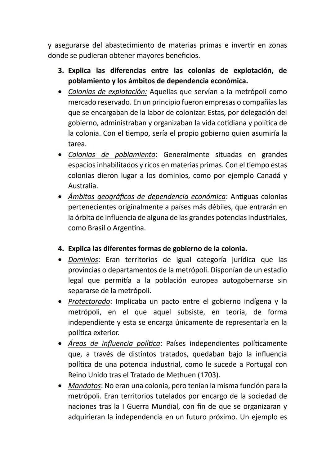 Tema 4: La dominación europea del mundo
(1870-1914)
CONCEPTOS:
• Colonialismo/Imperialismo: El concepto de colonialismo, hace
referencia a c
