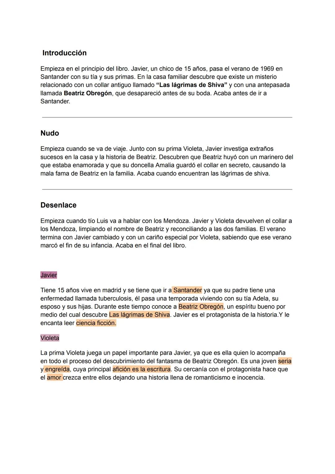 # Introducción

Empieza en el principio del libro. Javier, un chico de 15 años, pasa el verano de 1969 en
Santander con su tía y sus primas.