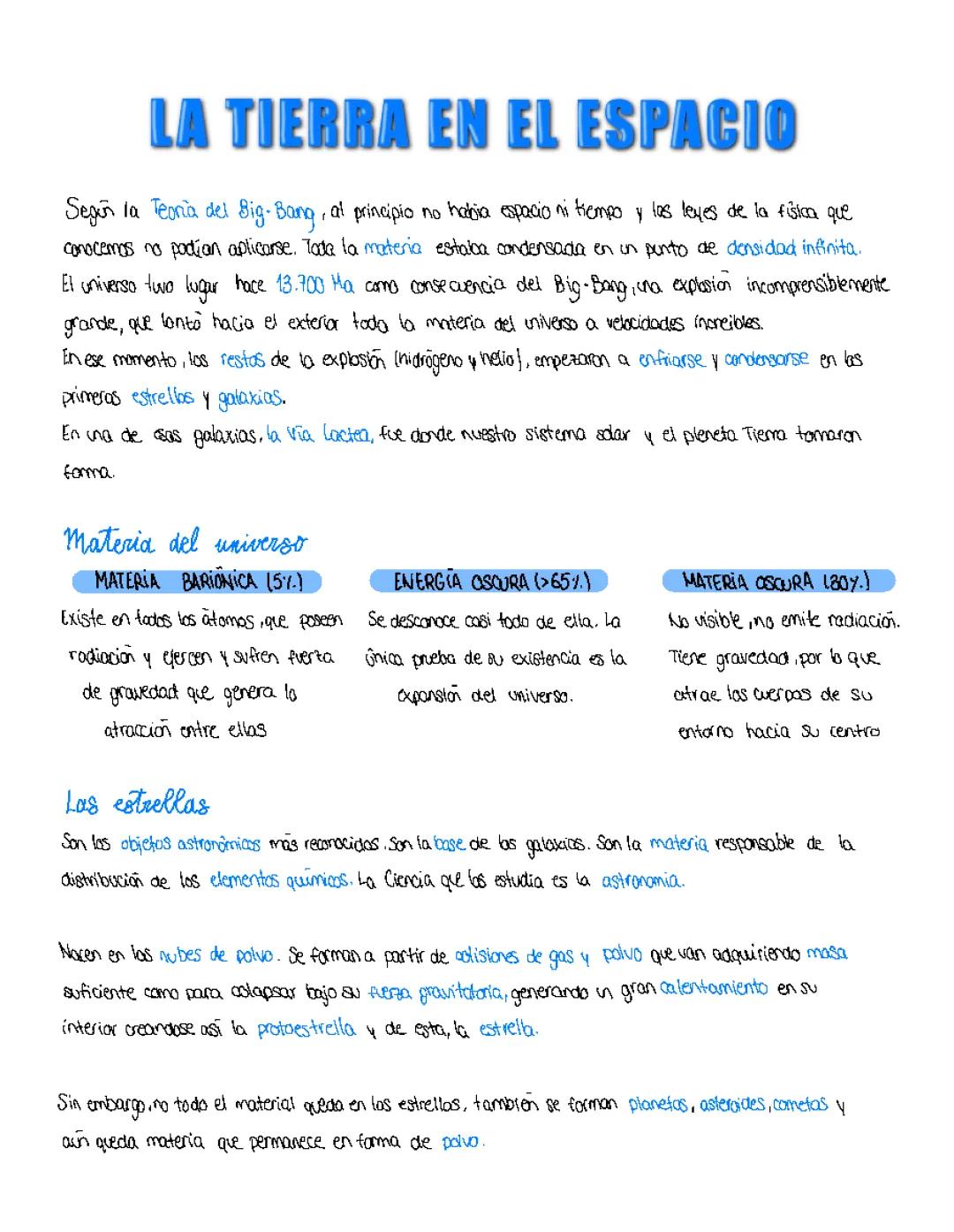 Nuestro planeta Tierra en el universo