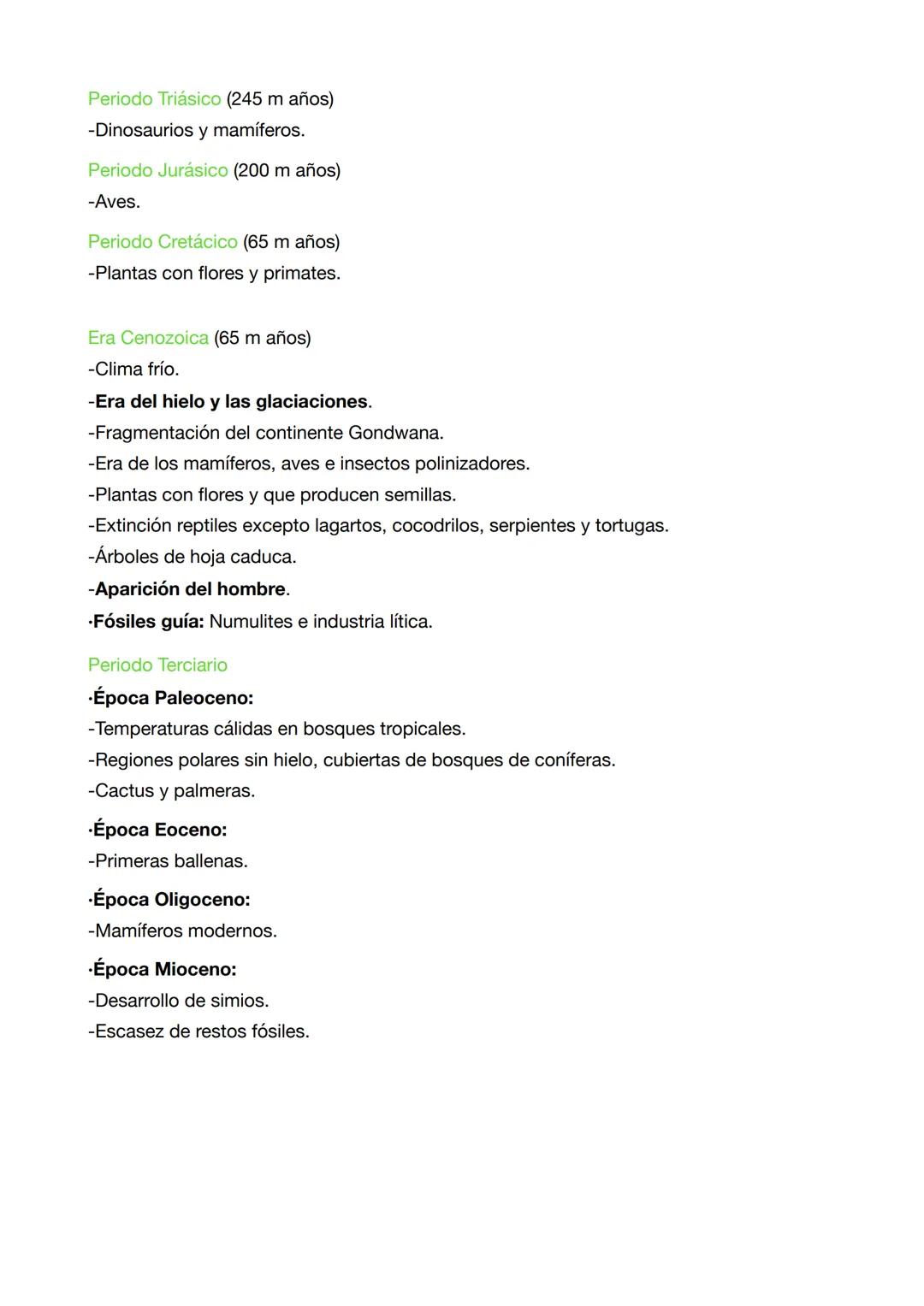 EXAMEN BIOLOGIA 6
TIEMPO GEOLÓGICO
-Especie de calendario de la historia geológica de la Tierra.
-Cada intervalo de tiempo está relacionado 