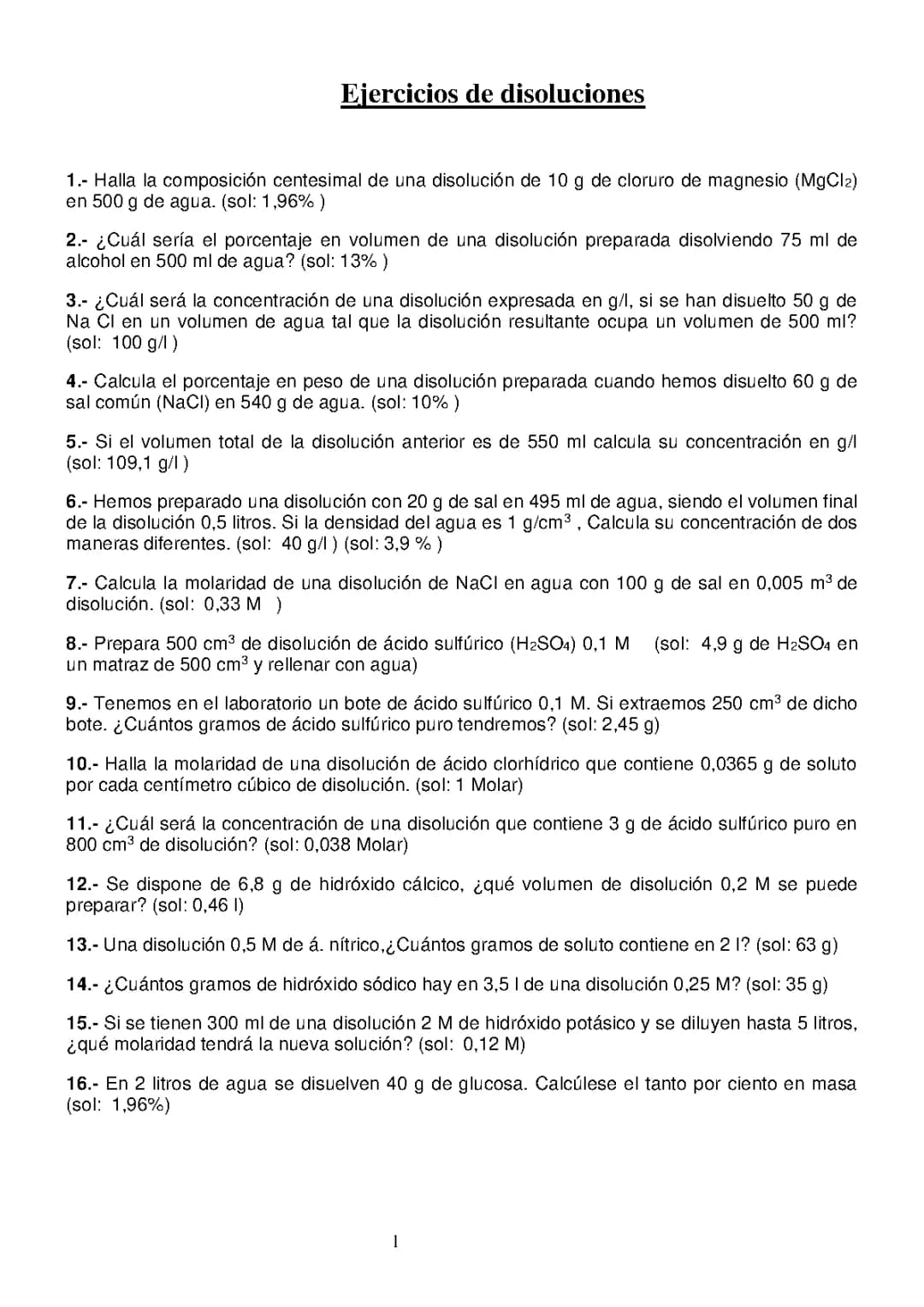 Disoluciones