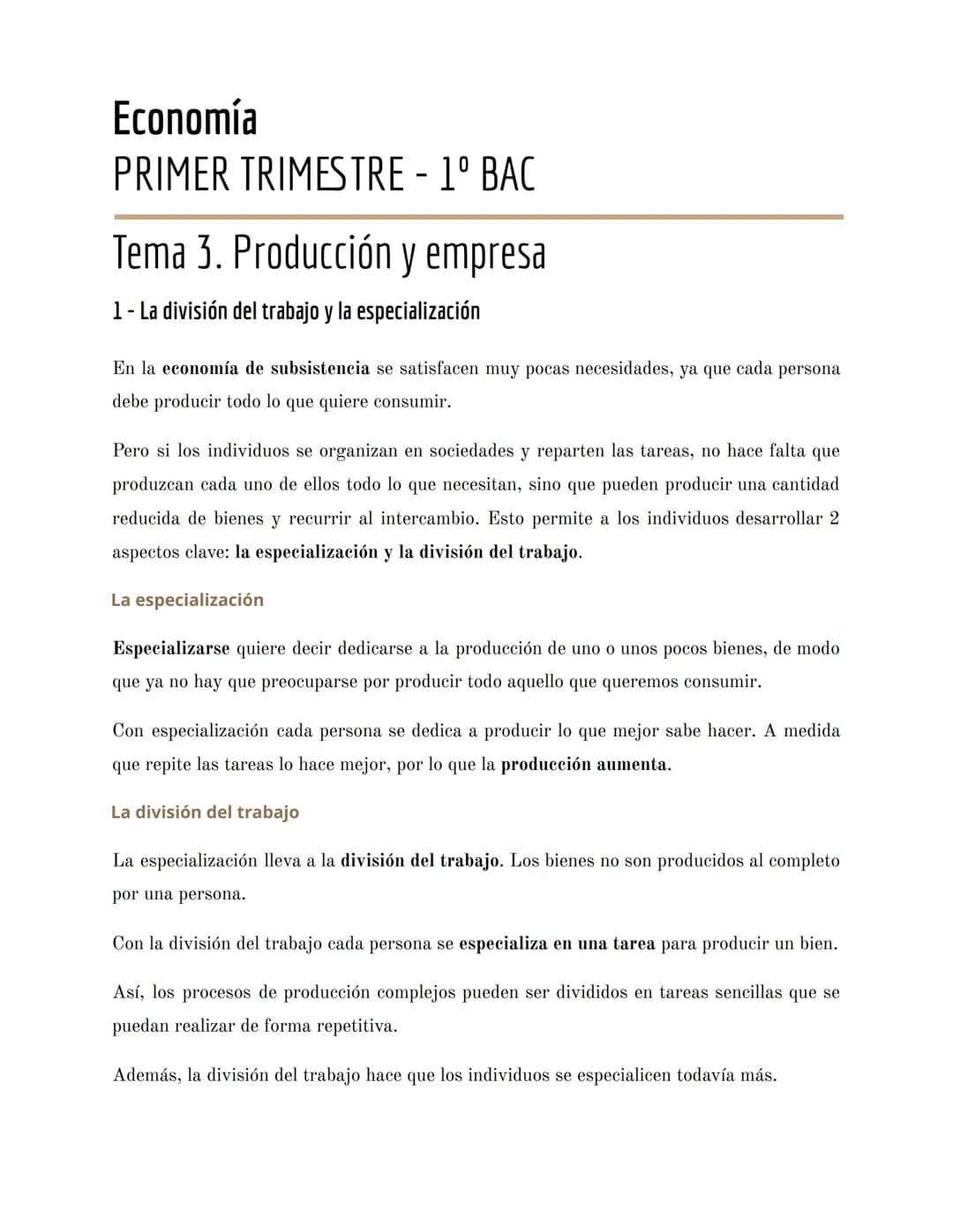 ¿Qué es la especialización y cómo influyen los mercados?