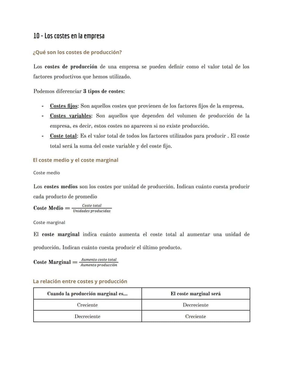 
<h2 id="primertrimestre1bac">PRIMER TRIMESTRE - 1º BAC</h2>
<h3 id="tema3produccinyempresa">Tema 3. Producción y empresa</h3>
<h4 id="laesp