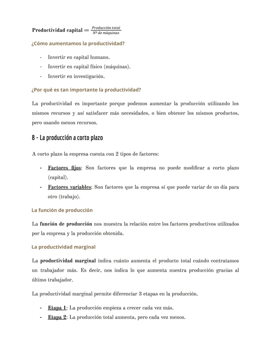 
<h2 id="primertrimestre1bac">PRIMER TRIMESTRE - 1º BAC</h2>
<h3 id="tema3produccinyempresa">Tema 3. Producción y empresa</h3>
<h4 id="laesp
