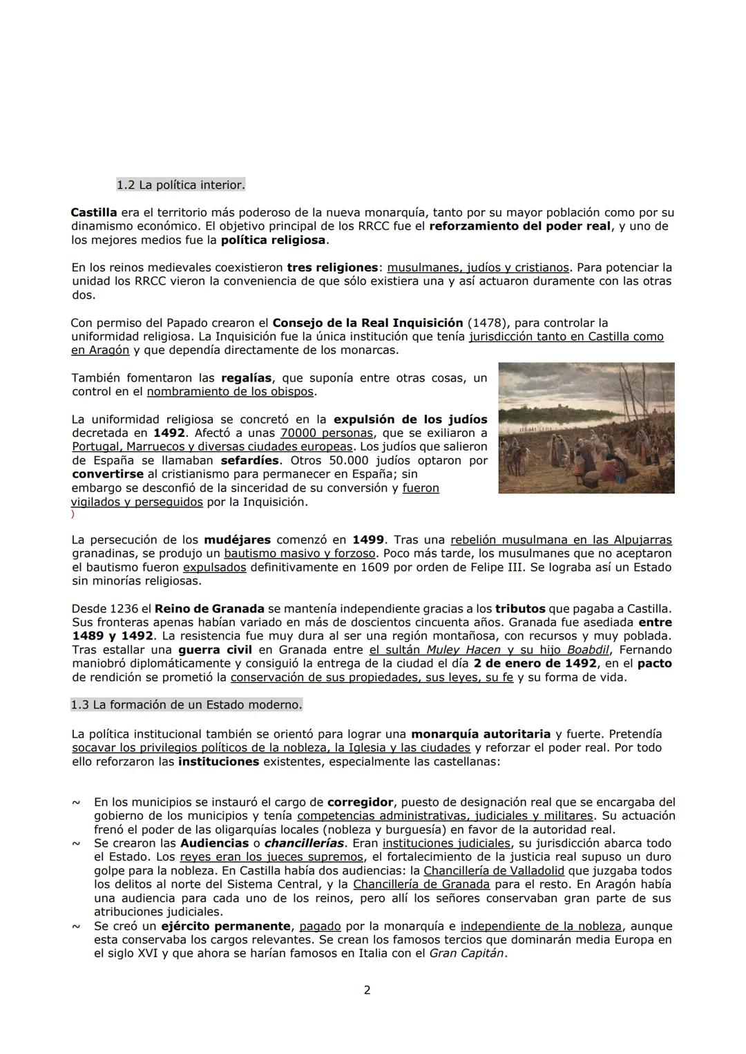 La monarquía hispánica de los RRCC a los Austrias.
El reinado de los Reyes Católicos fue el punto de partida del Estado moderno en España. D