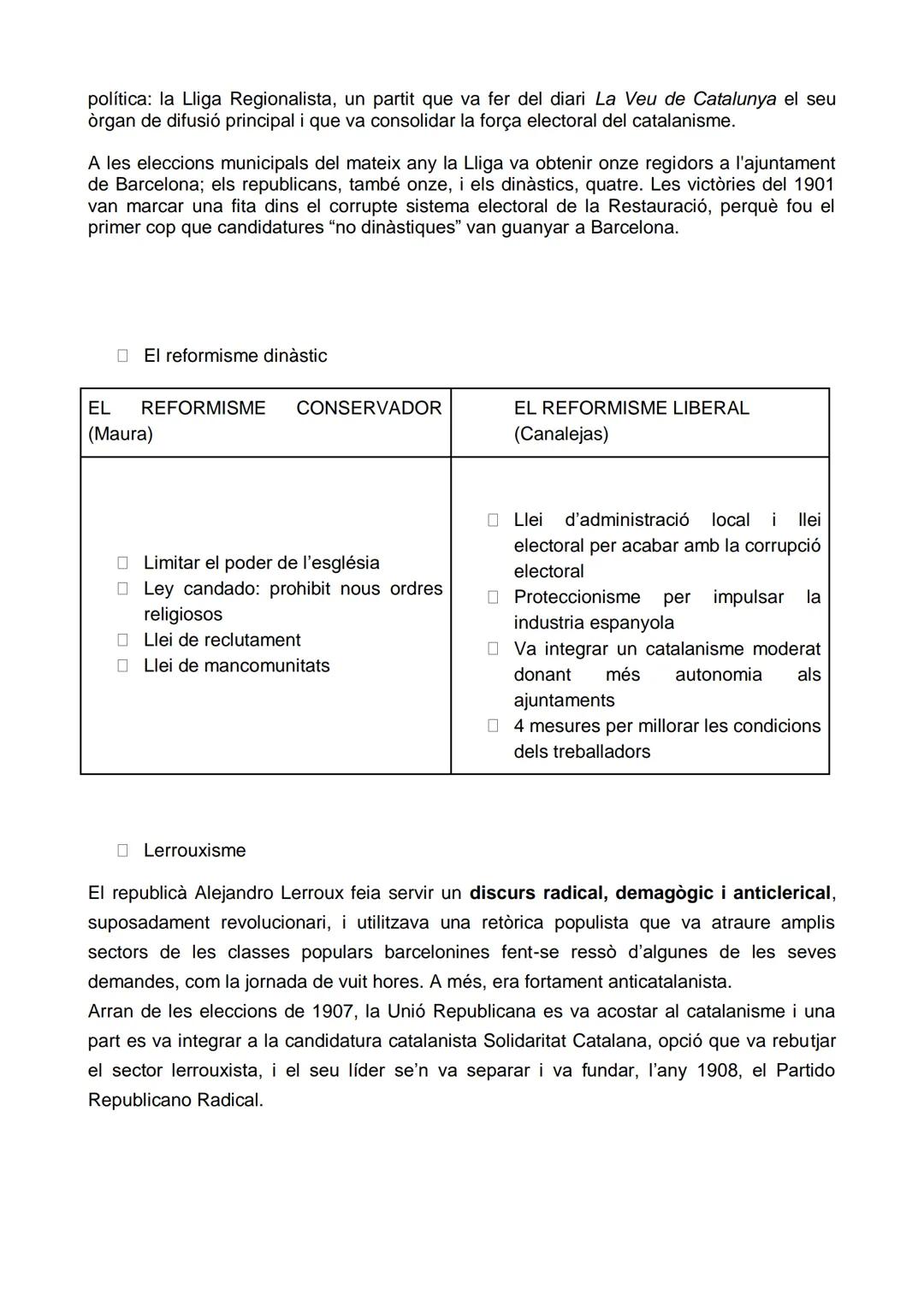 T7

La Constitució de 1876

Tenia un clar caràcter conservador, amb l'objectiu que els dos partis poguessin governar
establement sense haver