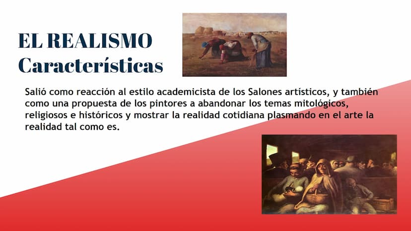 Características del Realismo y el
Naturalismo Introducción
EL REALISMO
Contexto histórico
Características
EL NATURALISMO
Contexto histórico
