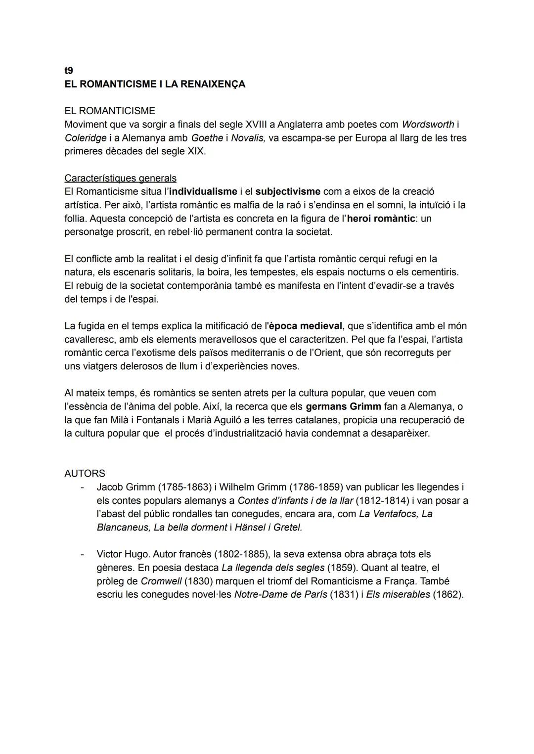 19

EL ROMANTICISME I LA RENAIXENÇA

EL ROMANTICISME
Moviment que va sorgir a finals del segle XVIII a Anglaterra amb poetes com Wordsworth 