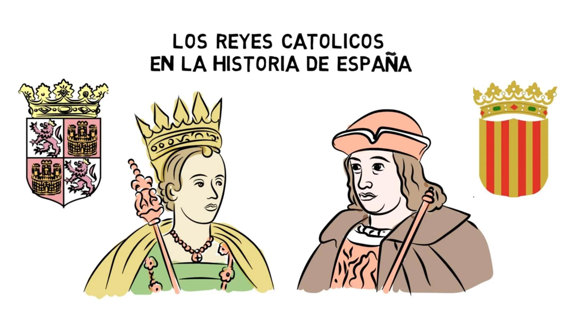 # LOS REYES
## CATÓLICOS # LOS REYES CATOLICOS
## EN LA HISTORIA DE ESPAÑA # FINALES DE LA EDAD MEDIA (SIGLO XV)

PORTUGAL

CASTILLA

NAVARR
