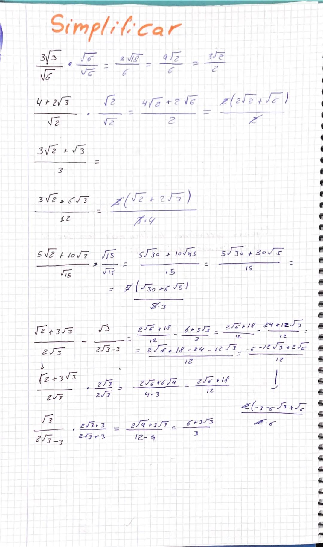 # Radicales

1. Como extraer
factores de un radical?

Indice $\rightarrow \sqrt[3]{5^+} = 5 \frac{7}{3}$

Radicando

1. factoriza el radican