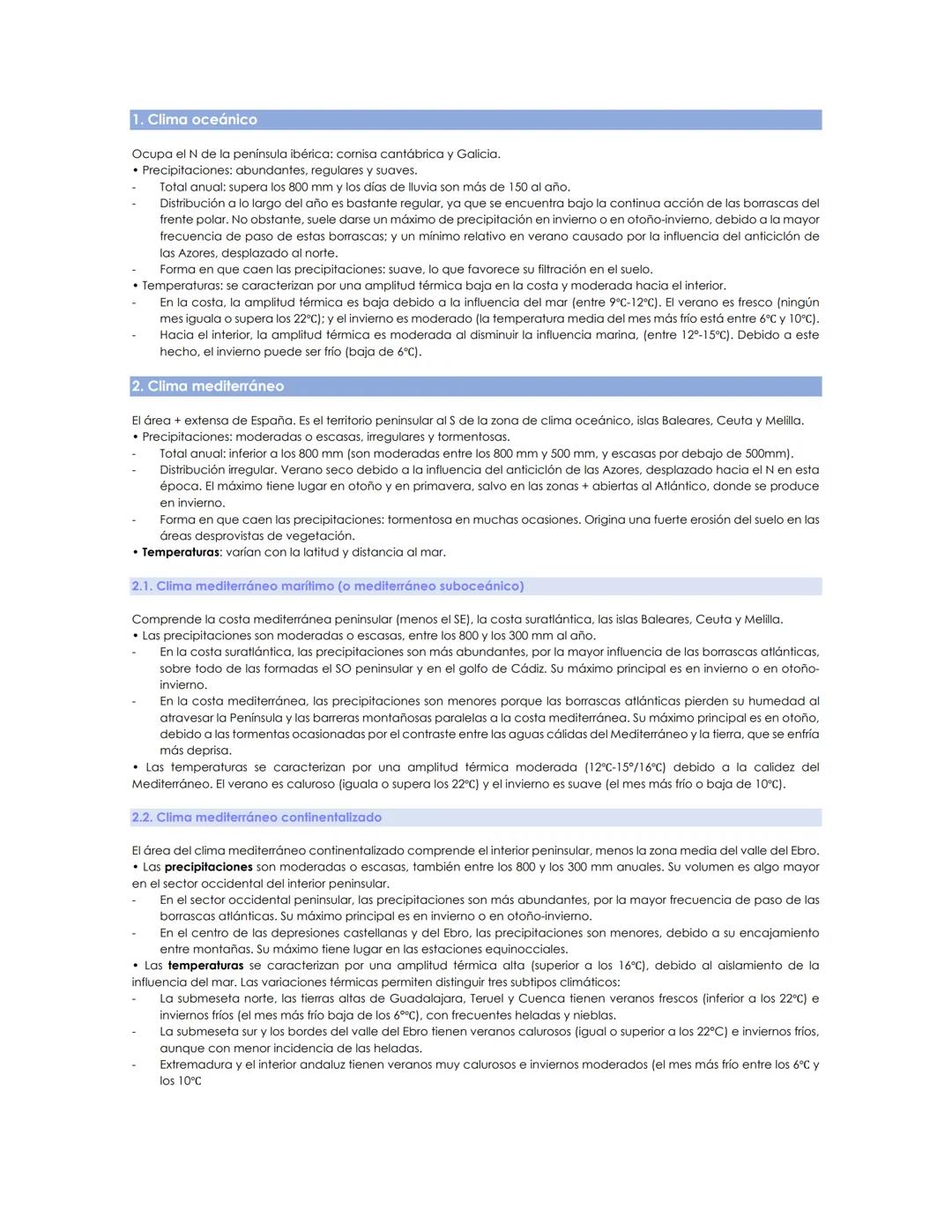 TEMA 3. EL CLIMA
INTRODUCCIÓN
Los climas de España se caracterizan por su diversidad. El estudio del clima supone el conocimiento de los est