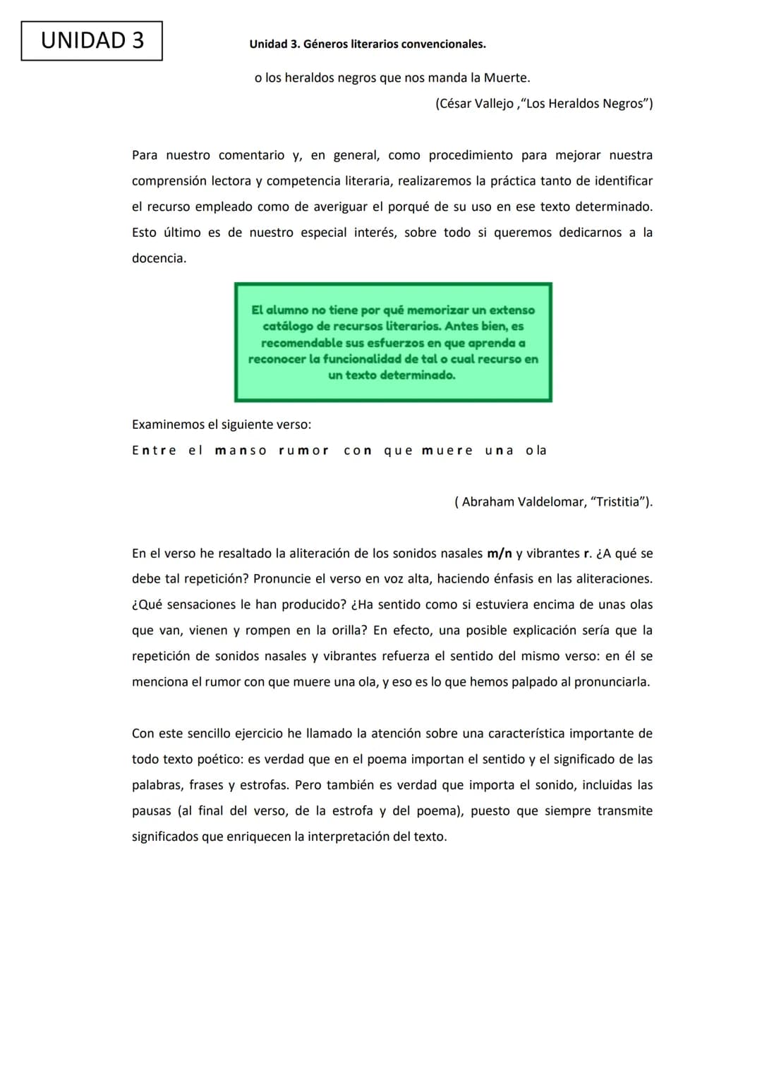 LITERATURA
Unidad 3. Géneros literarios convencionales. UNIDAD 3
ÍNDICE
INTRODUCCIÓN.
1. El género lírico...
1.1. Análisis del métrico del v