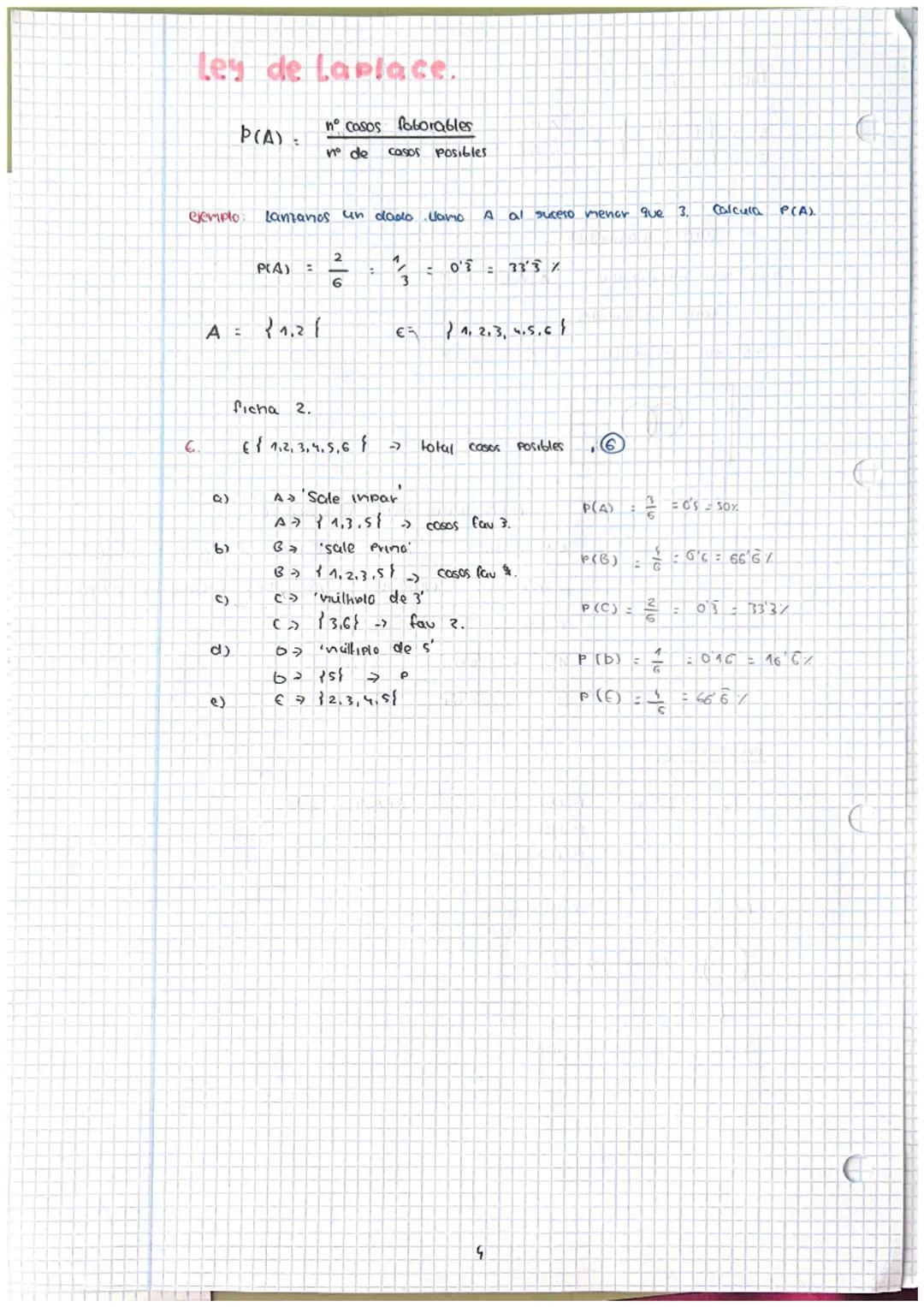 C
1. Introduccion
2. Espacio muestral.
Probability
3. Operaciones con sucesos.
4. PROBABILIDAD.
Sucesos
union, intersaccion
Reglade AFLACK
5