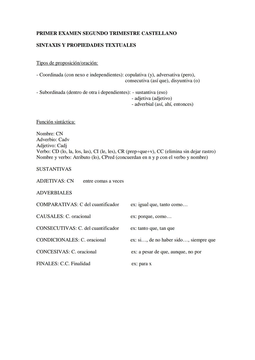 SINTAXIS Y COHESION TEXTUAL