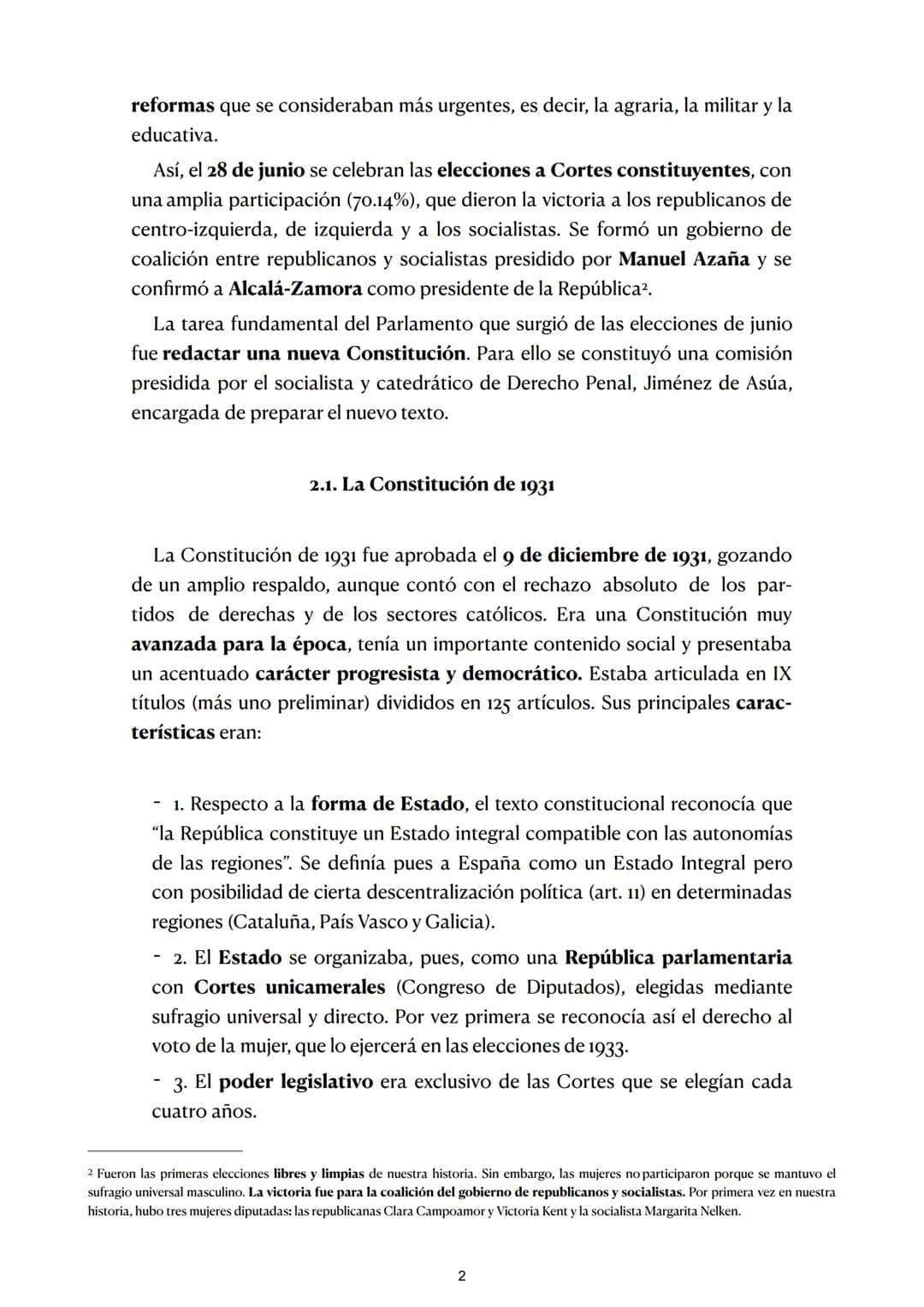 TEMA 8
LA SEGUNDA REPÚBLICA.
LA CONSTITUCIÓN DE 1931.
POLÍTICA DE REFORMAS Y
REALIZACIONES
CULTURALES. REACCIONES
ANTIDEMOCRÁTICAS
1. Introd