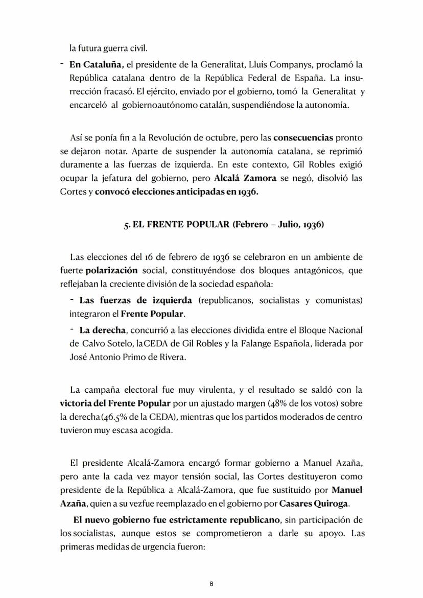 TEMA 8
LA SEGUNDA REPÚBLICA.
LA CONSTITUCIÓN DE 1931.
POLÍTICA DE REFORMAS Y
REALIZACIONES
CULTURALES. REACCIONES
ANTIDEMOCRÁTICAS
1. Introd