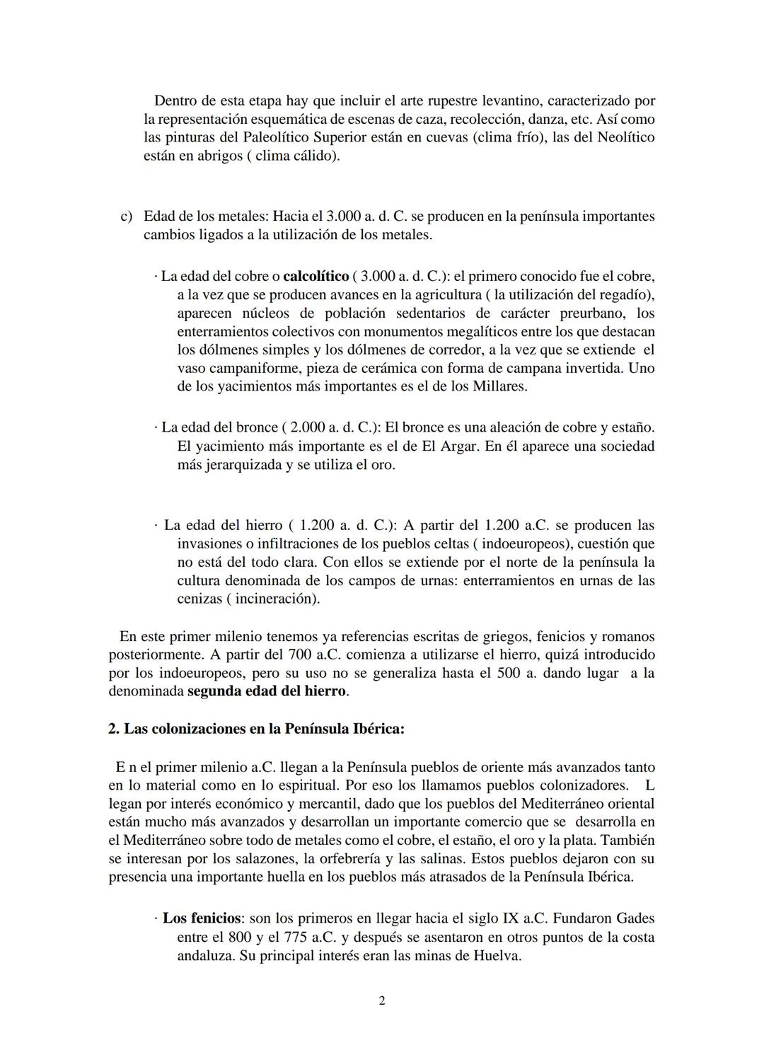 TEMA I. LAS RAICES. LA HISPANIA ROMANA.
1. Prehistoria.
Los primeros representantes del género homo llegaron a lo que hoy es España hace un
