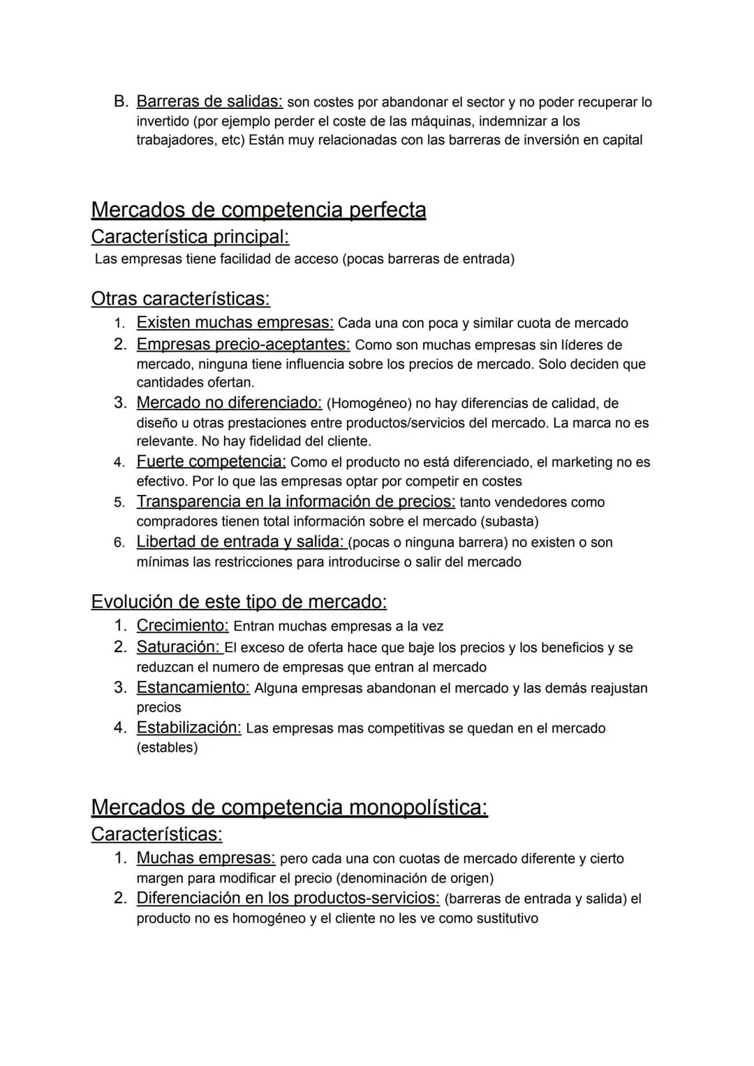 TEMA 5: TIPOS DE MERCADO
El mercado y la competencia
Según Adam Smith sólo los mercados en situación ideal se comportan según el libre juego