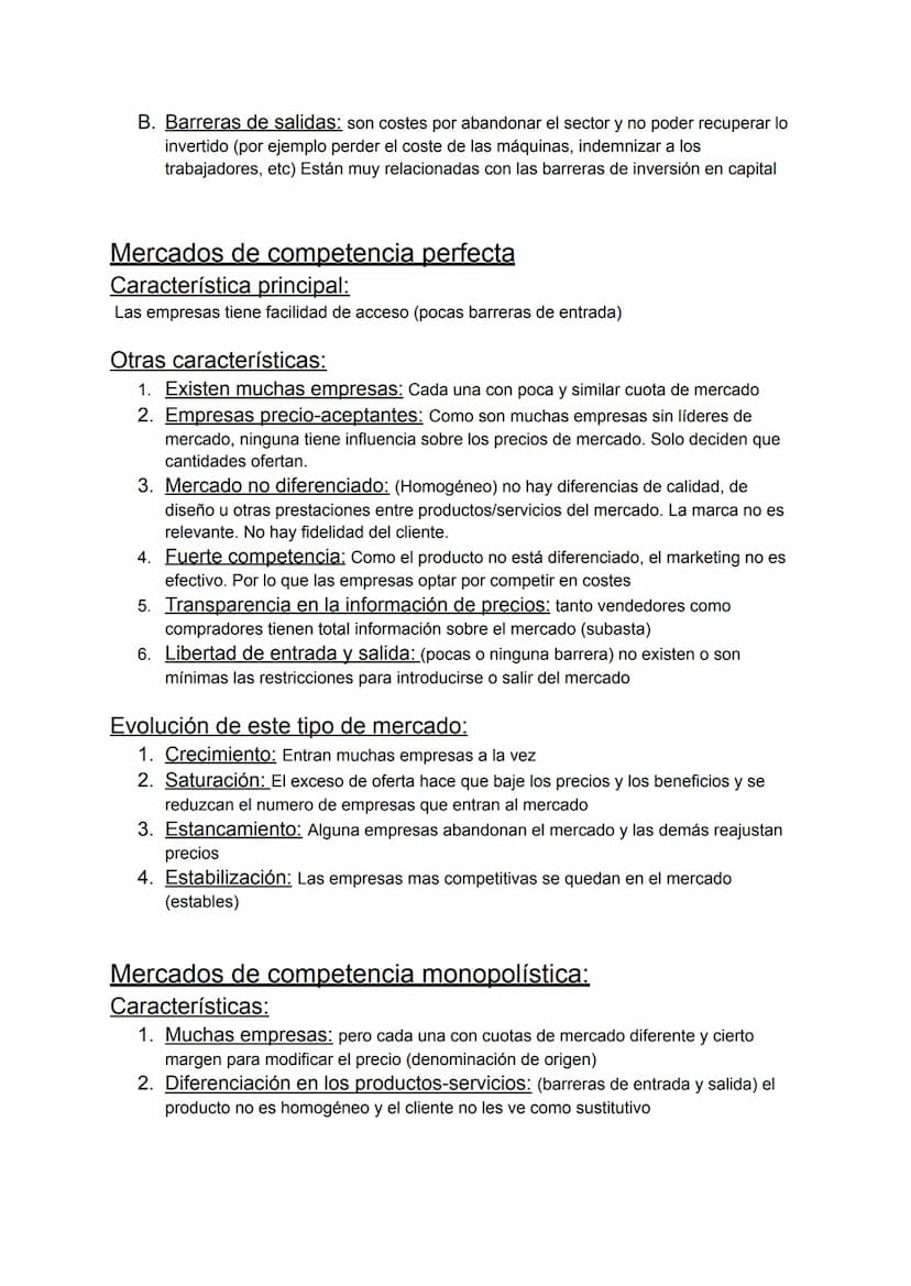 TEMA 5: TIPOS DE MERCADO
El mercado y la competencia
Según Adam Smith sólo los mercados en situación ideal se comportan según el libre juego