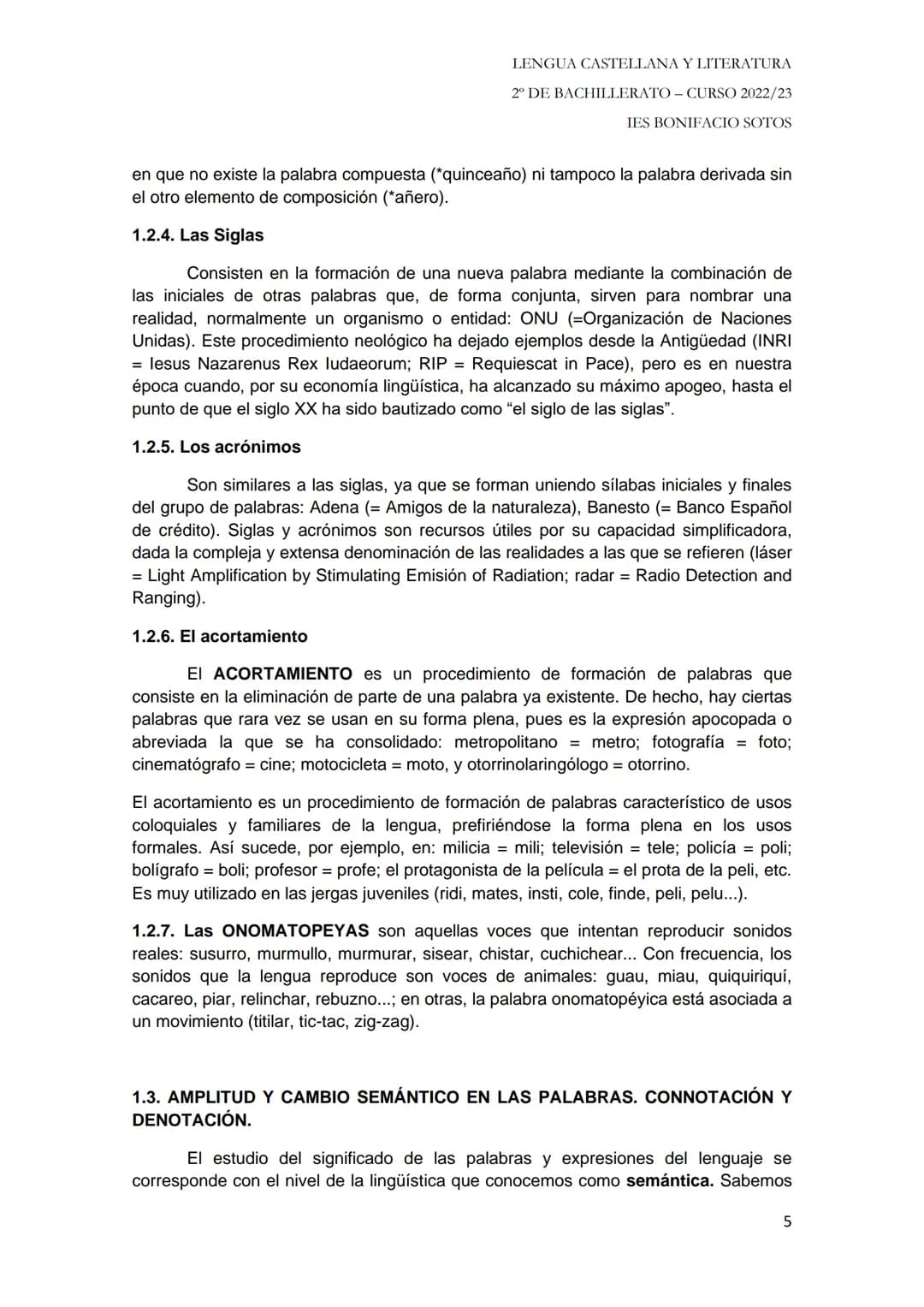 TEMARIO LENGUA (CUESTIÓN 3)
Tema 1: Las palabras: origen, formación y significado.
1.1. Origen histórico del léxico castellano hasta la actu