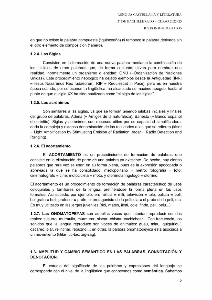 TEMARIO LENGUA (CUESTIÓN 3)
Tema 1: Las palabras: origen, formación y significado.
1.1. Origen histórico del léxico castellano hasta la actu