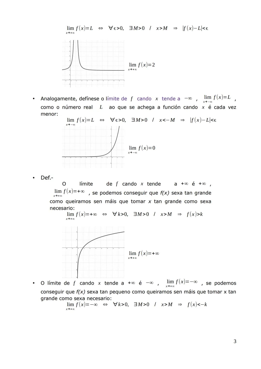 Unidade 1: Límites e continuidade.
Bloque 3: ANÁLISE.
1.1.- Función real de variable real.
Chámase función real de variable real a calquera 