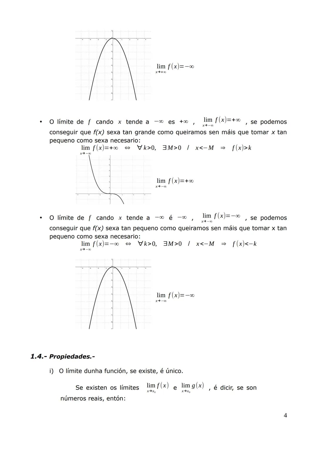 Unidade 1: Límites e continuidade.
Bloque 3: ANÁLISE.
1.1.- Función real de variable real.
Chámase función real de variable real a calquera 
