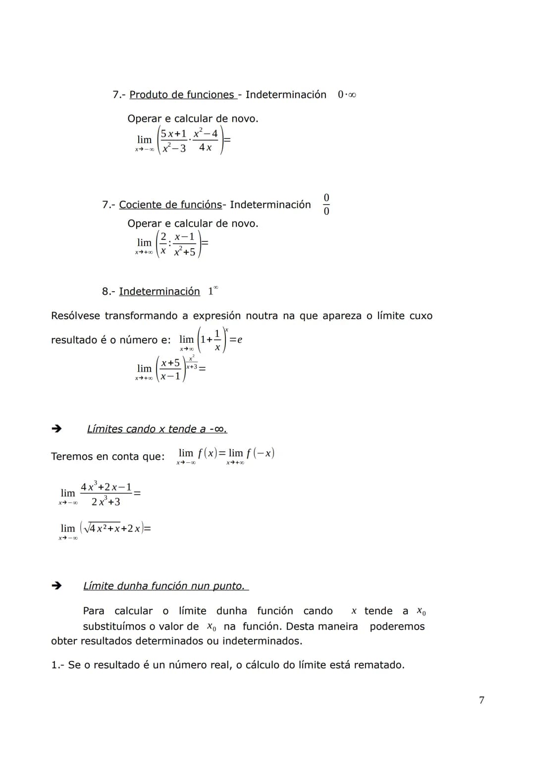 Unidade 1: Límites e continuidade.
Bloque 3: ANÁLISE.
1.1.- Función real de variable real.
Chámase función real de variable real a calquera 