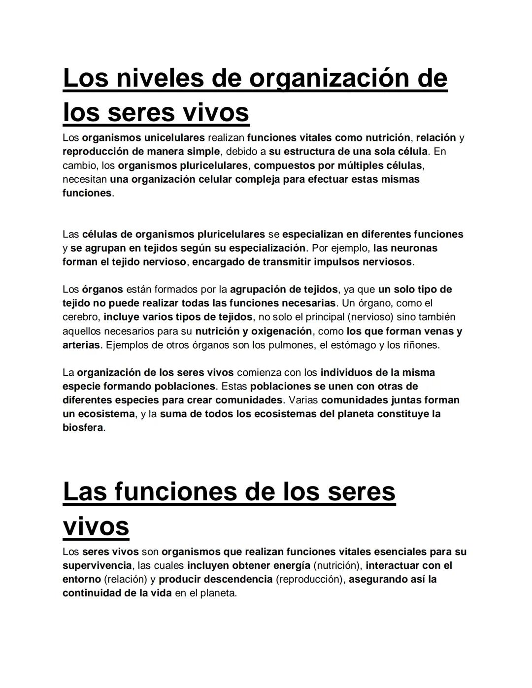 Especie
→
Poblaciones →> · Comunidades → Ecosistema →> · Biosfera
Composición de los seres vivos
Los bioelementos son los elementos químicos