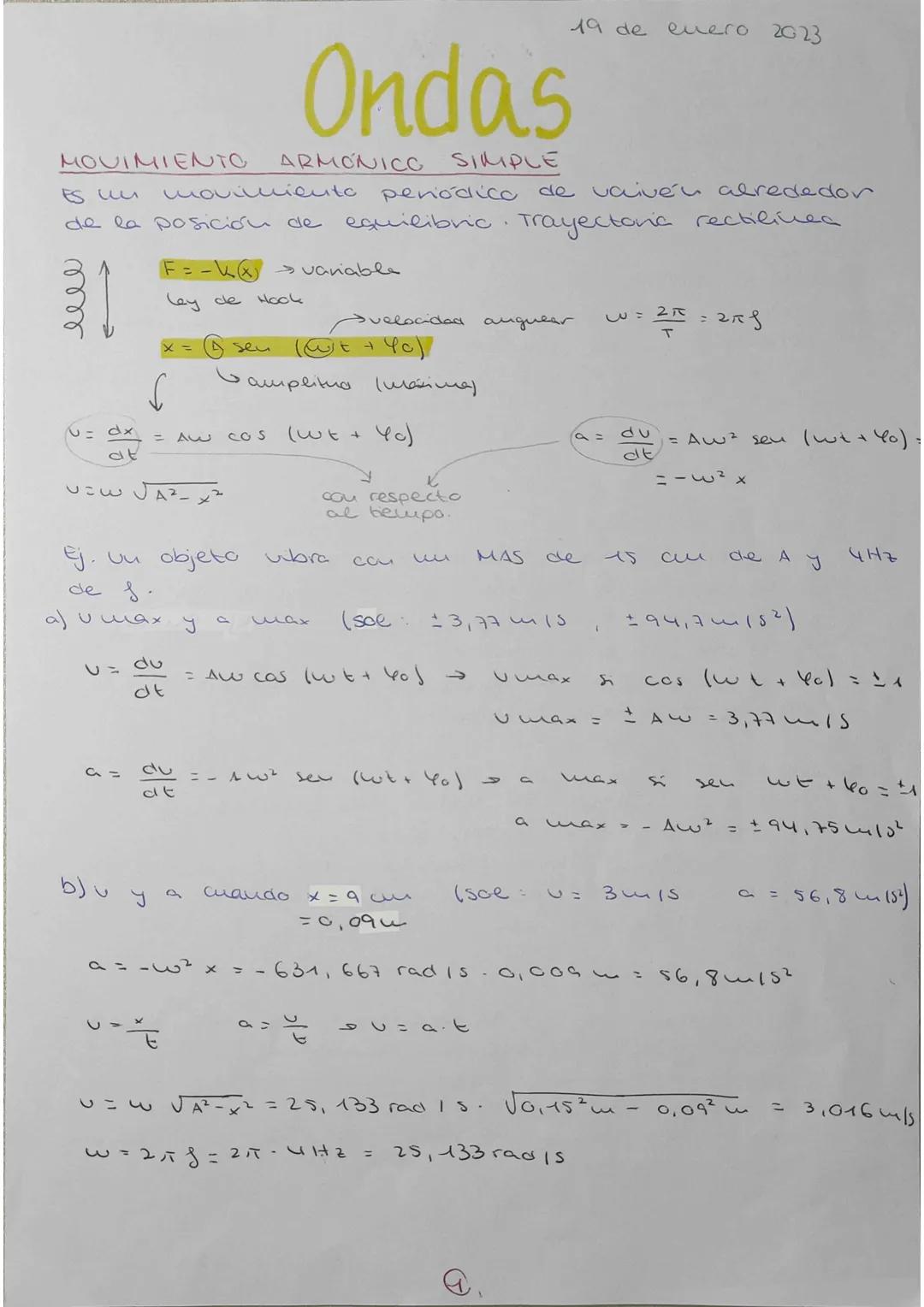 MOVIMIENTO
U= dx
113
Es un
periódico
de vaivén alrededor
de la posición de equilibric. Trayectonic rectilities
s
movimiento
=
F = -K → varia