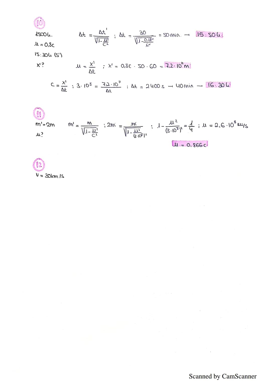 
<h2 id="unidadesyconstantes">Unidades y Constantes</h2>
<ul>
<li>Velocidad de la luz = 3.10⁸ m/s</li>
<li>Masa (M) = 2·10³ kg</li>
<li>Long