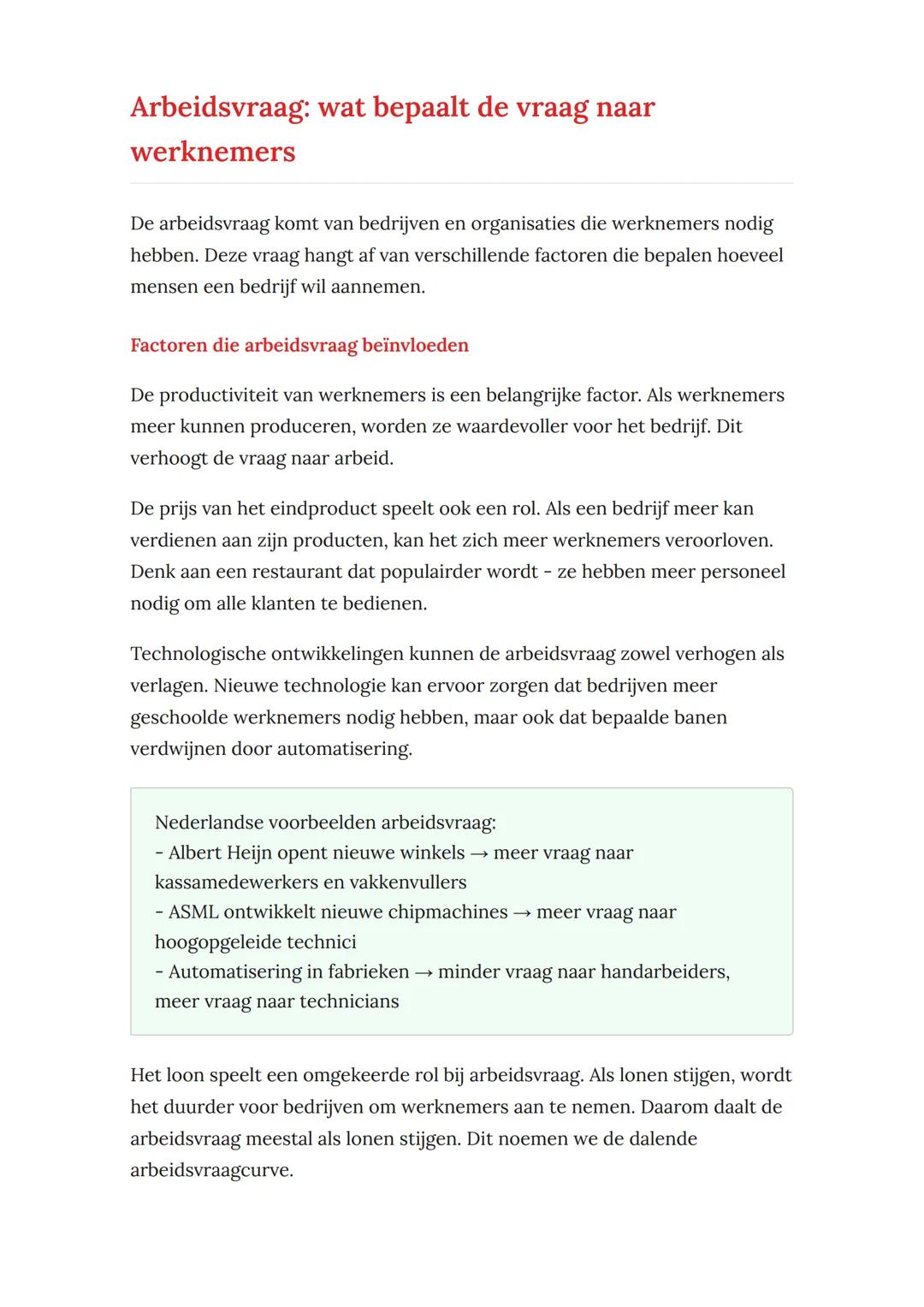 Arbeidsmarkt: vraag en aanbod
in de Nederlandse economie
Hoe vraag en aanbod werken op de Nederlandse arbeidsmarkt
Economie 	Grade 10 	Nethe
