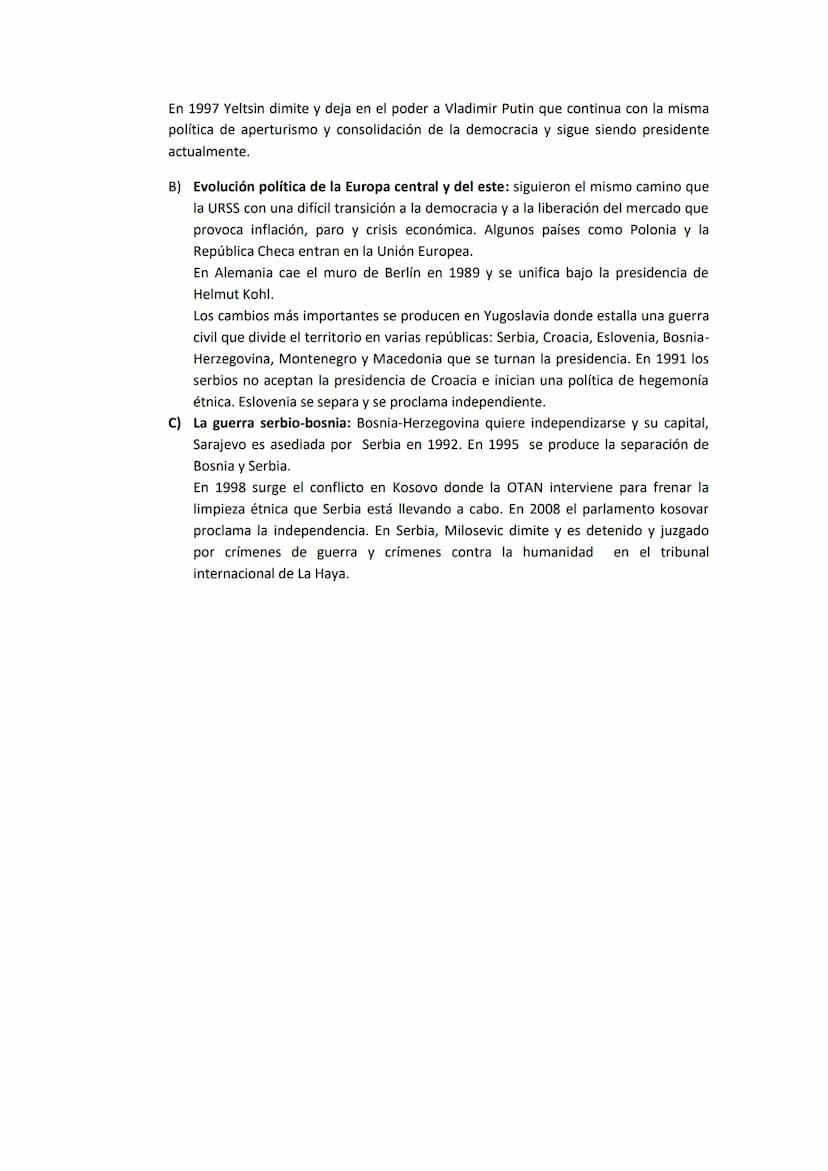 TEMA 10: GUERRA FRIA
1. Características generales: es un conflicto de carácter económico, ideológico, político y
cultural entre el bloque oc