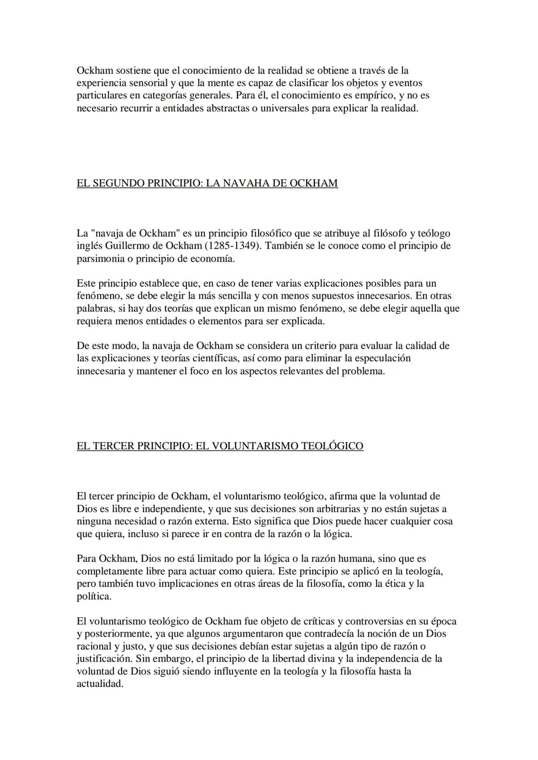 EL NOMINALISMO DE GUILLERMO DE OCKAM
Guillermo de Ockam (1285-1347) fue un filósofo y teólogo inglés que es conocido por
su postura nominali