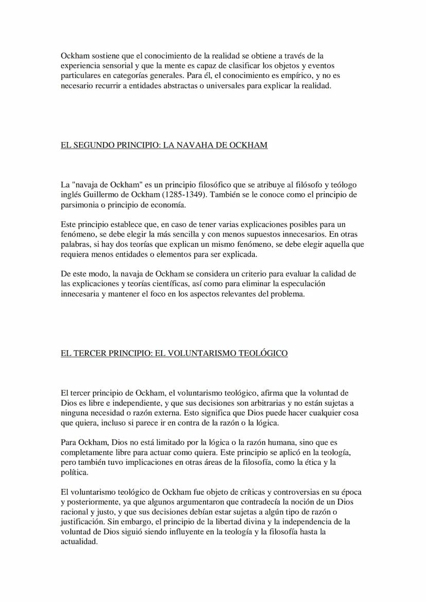 EL NOMINALISMO DE GUILLERMO DE OCKAM
Guillermo de Ockam (1285-1347) fue un filósofo y teólogo inglés que es conocido por
su postura nominali