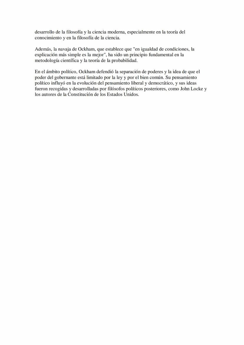 EL NOMINALISMO DE GUILLERMO DE OCKAM
Guillermo de Ockam (1285-1347) fue un filósofo y teólogo inglés que es conocido por
su postura nominali