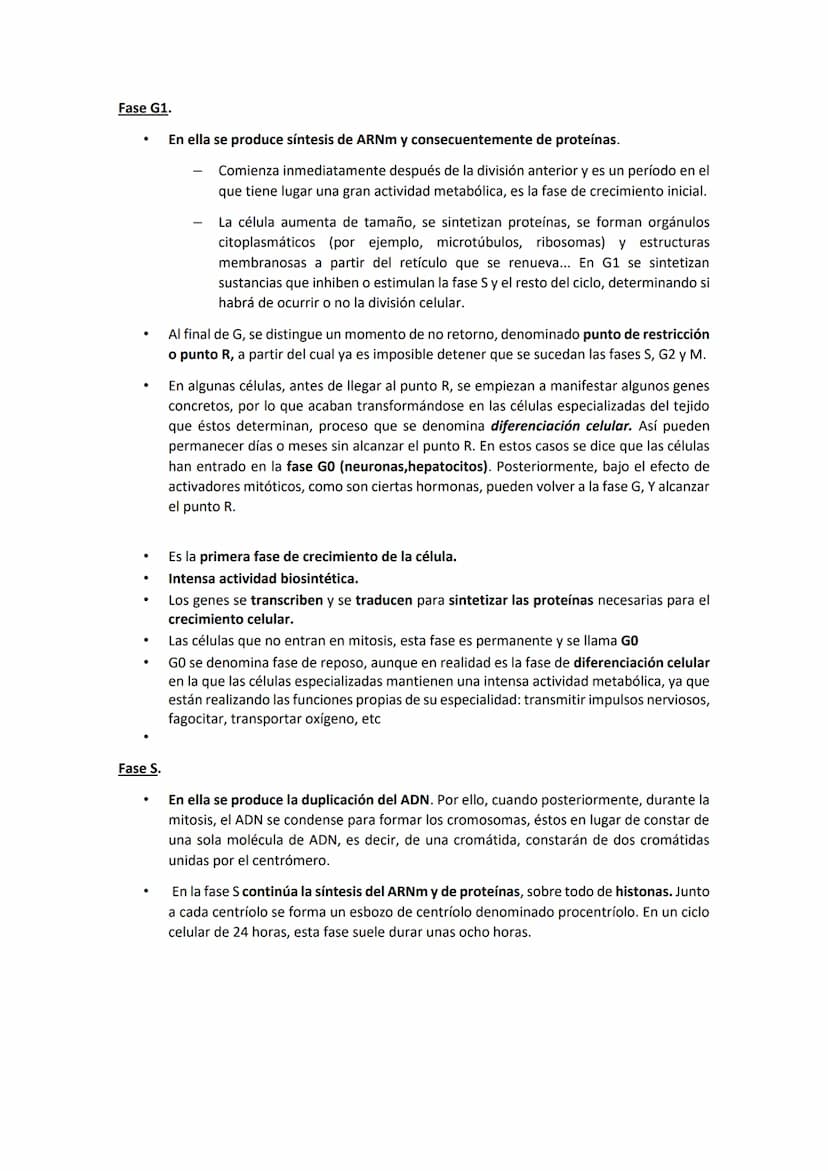 CICLO CELULAR
Es el tiempo que transcurre desde que la célula se forma por división de una
preexistente hasta que se divide y da origen a do