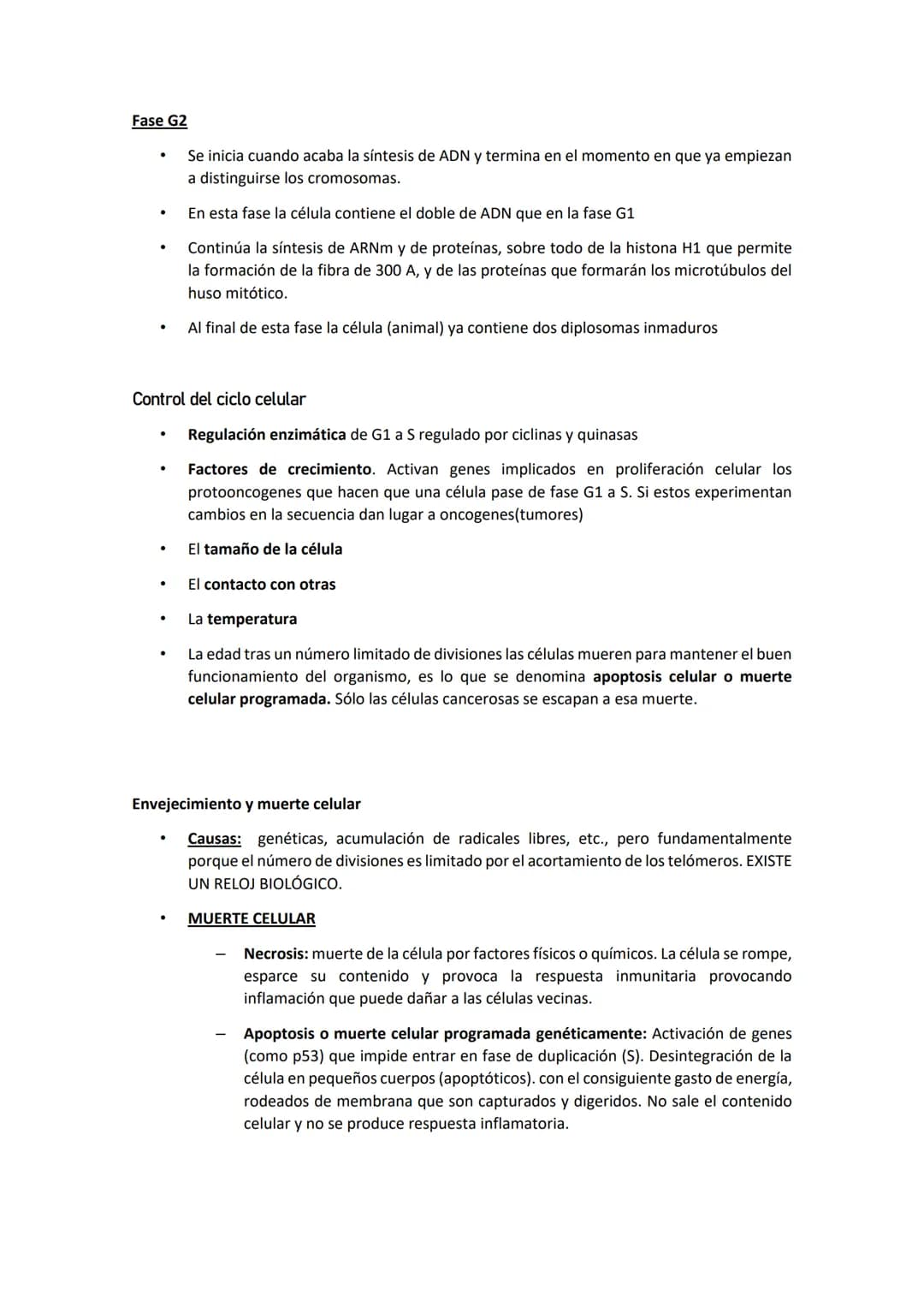 CICLO CELULAR
Es el tiempo que transcurre desde que la célula se forma por división de una
preexistente hasta que se divide y da origen a do