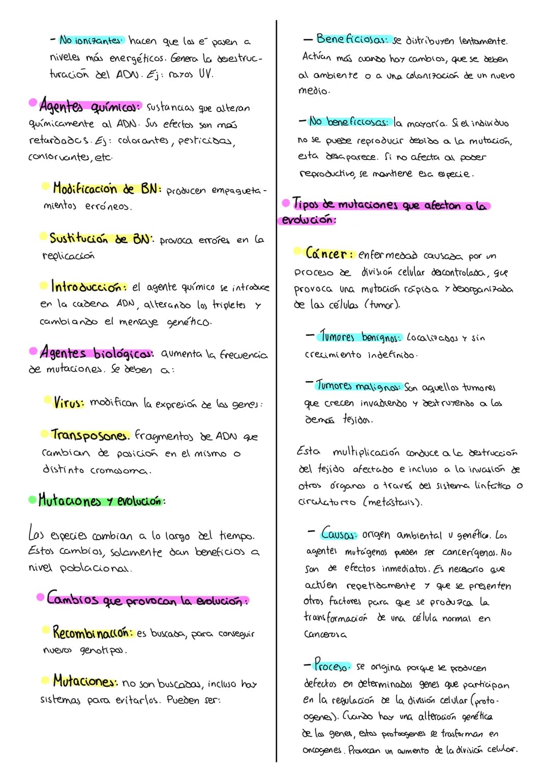 omutaciones
TEMA 14
y su clasificación:
- Concepto de mutación:
Son cambios en la secuencia del ADN
de una célula transmitidos a otras célul