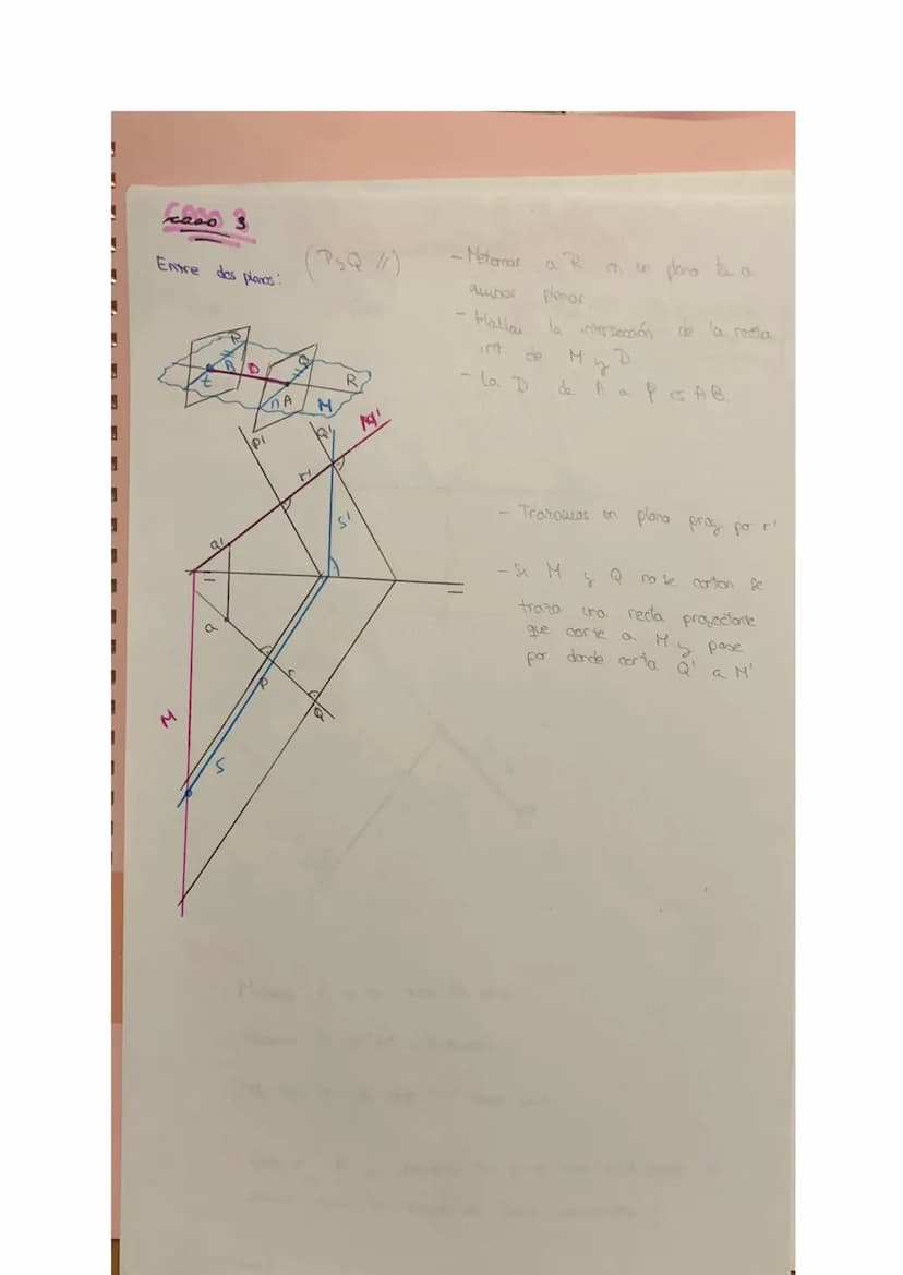Perpendicularidad..
Una recta al Plano lo es a todas las rectas del plano.
Dos rectas que son se verán 1 en proyección si una de ellas
PH o 
