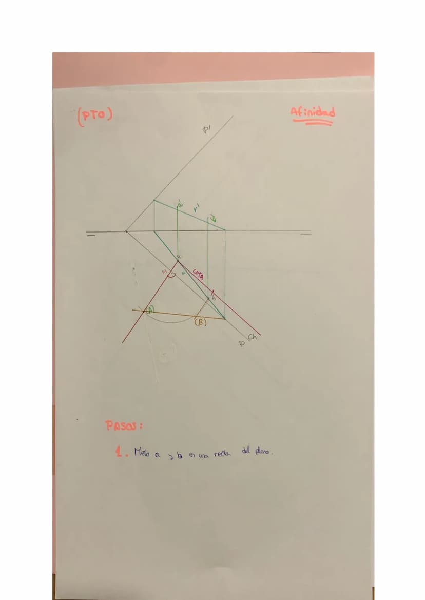 Perpendicularidad..
Una recta al Plano lo es a todas las rectas del plano.
Dos rectas que son se verán 1 en proyección si una de ellas
PH o 