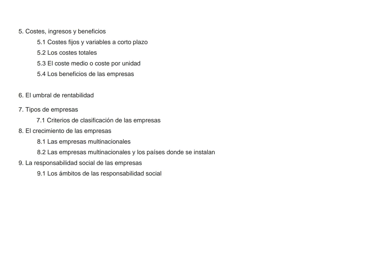 TEMA 4. LA EMPRESA Y SUS FUNCIONES
Tema 4 - Producción y Empresa
1. La especialización y necesidad de coordinación
1.1. Consecuencias de la 