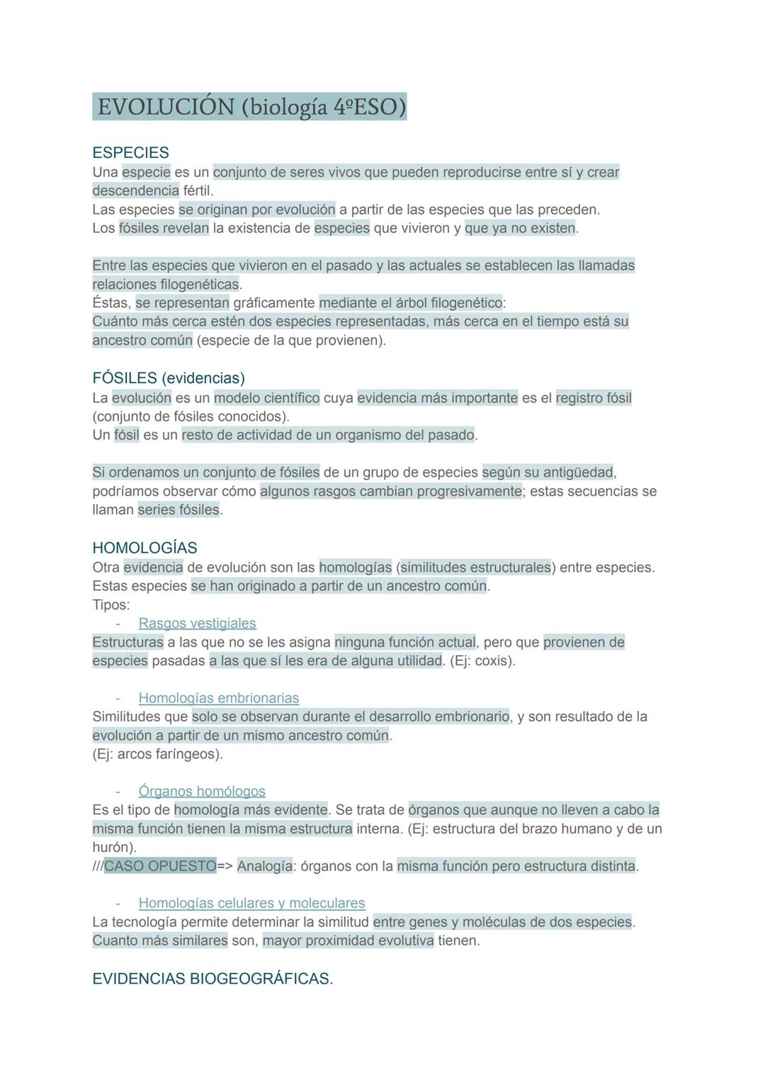 El origen de la vida y la evolución