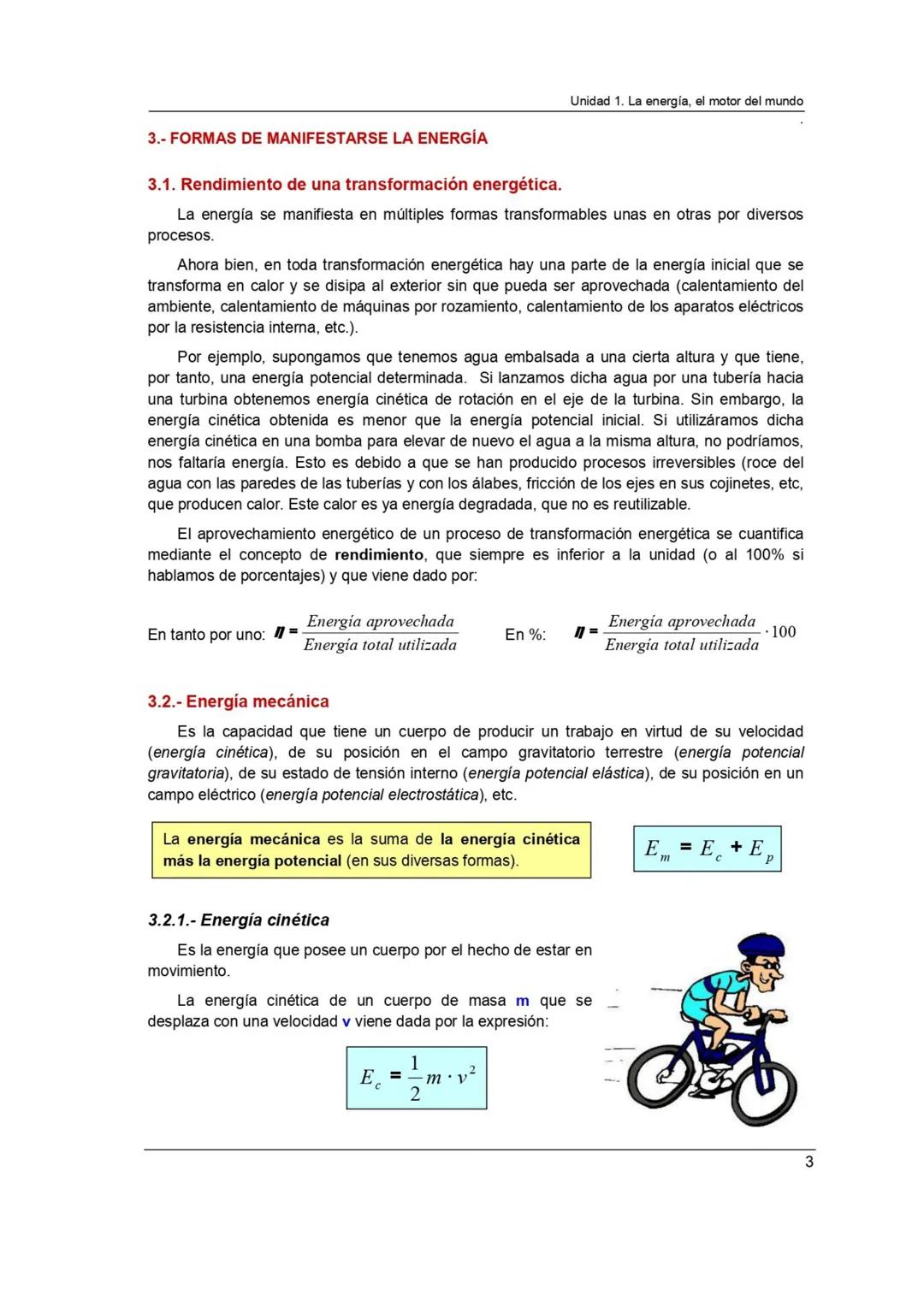 Unidad 1. La energía, el motor del mundo

UNIDAD 1. LA ENERGÍA, EL MOTOR DEL MUNDO

1.- INTRODUCCIÓN

La energía es imprescindible. Todos lo
