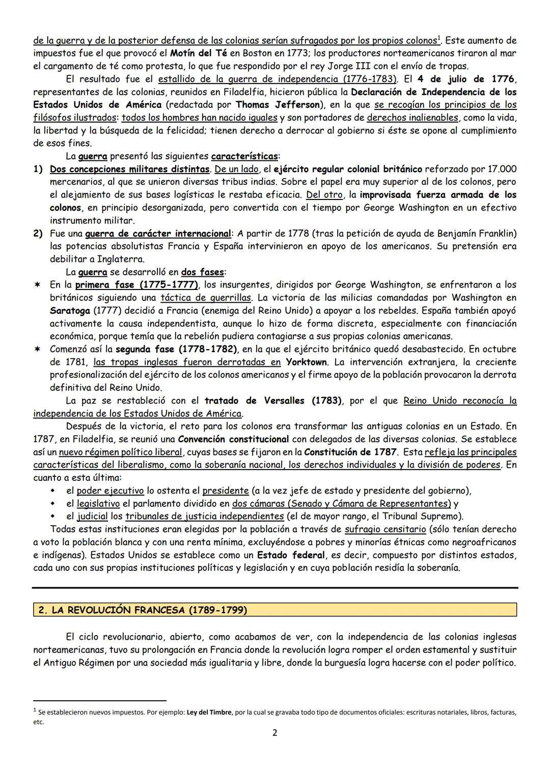 TEMA 2: LA CRISIS DEL
ANTIGUO RÉGIMEN. LAS
REVOLUCIONES LIBERALES Y EL
NACIONALISMO
Introducción.
1. La independencia de las colonias britán