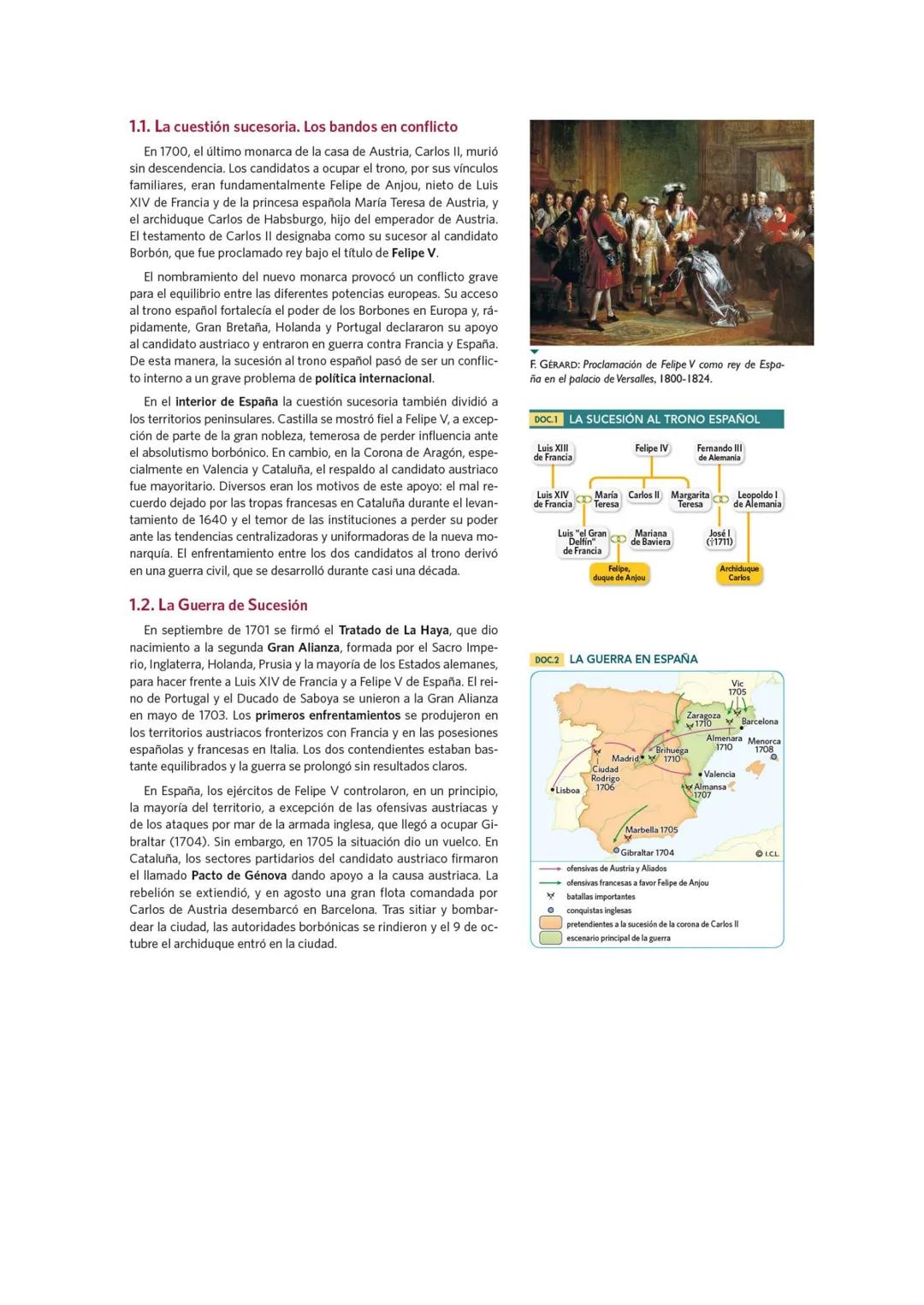# Estándar 42: Explica las causas de la Guerra de Sucesión Española
y la composición de los bandos en conflicto.

En el año 1700 Carlos II, 