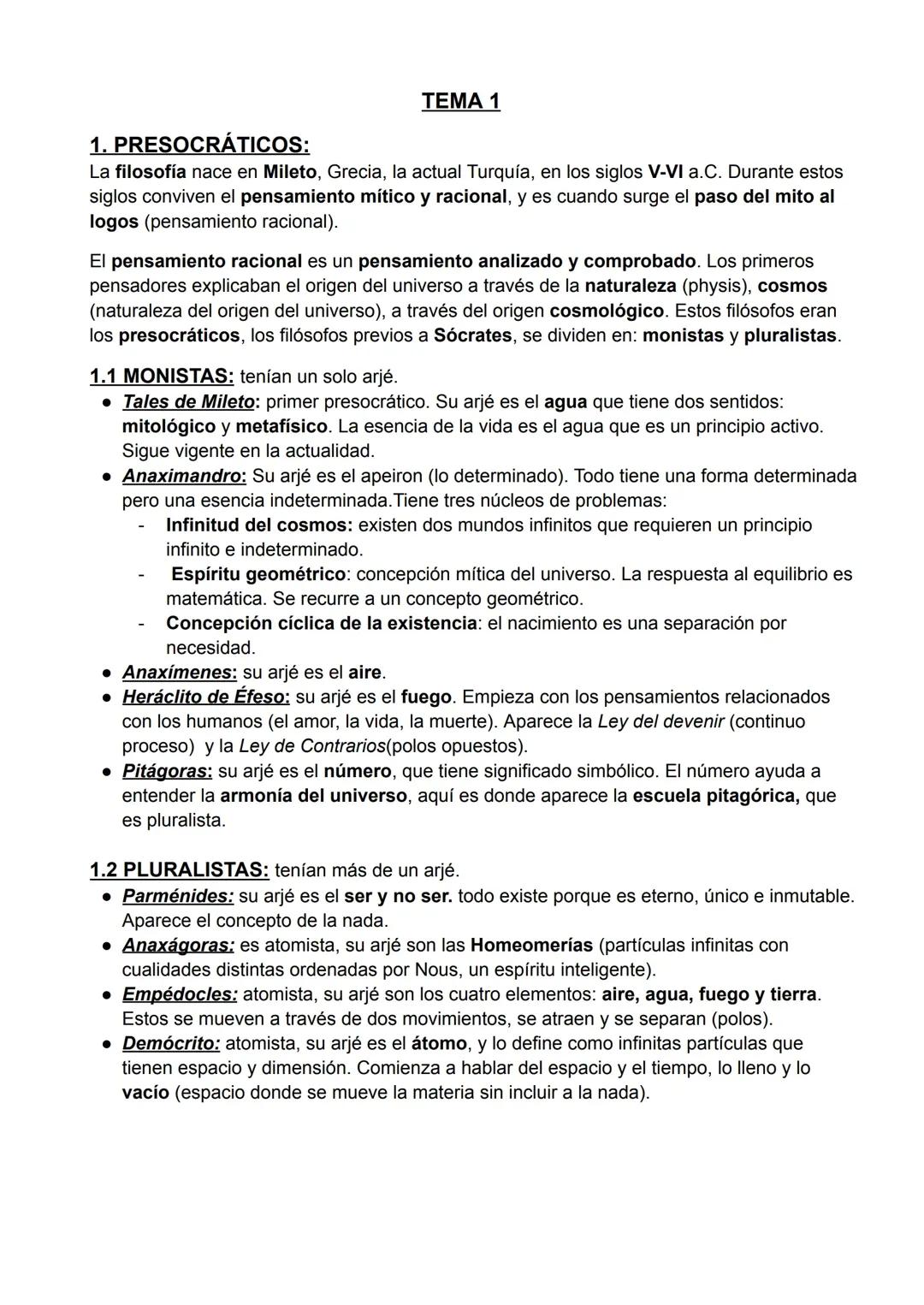 Filosofía. Temas 1 y 2.
