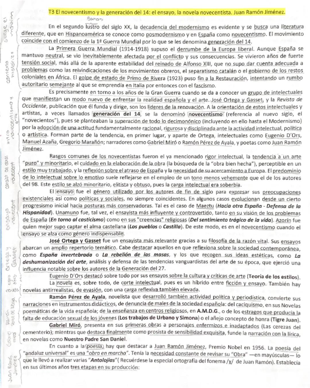 T3 El novecentismo y la generación del 14: el ensayo, la novela novecentista. Juan Ramón Jiménez.

50705
En el segundo lustro del siglo XX, 