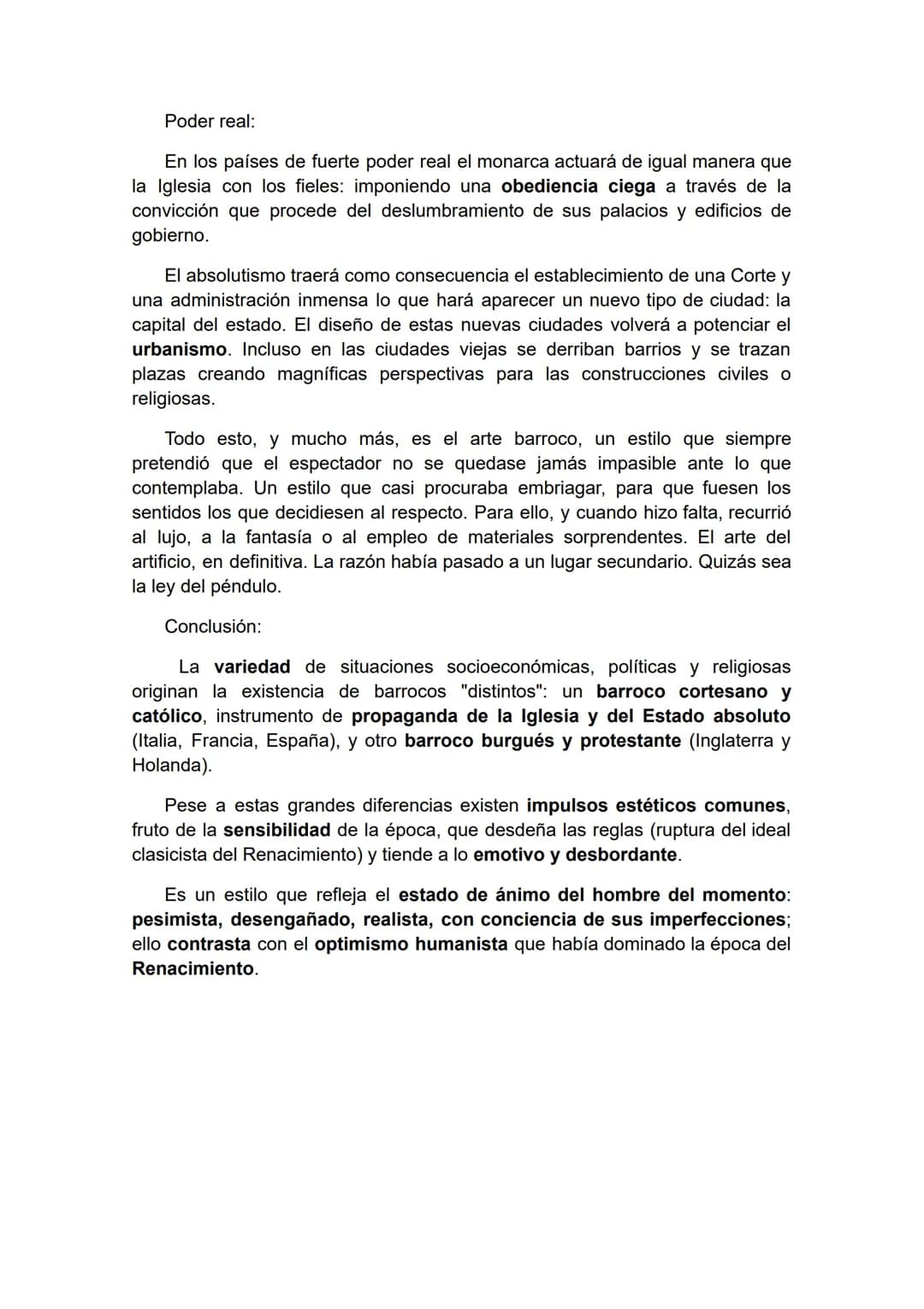 BARROCO CONTEXTO HISTÓRICO
El término "barroco" fue usado con un sentido despectivo, para subrayar
el exceso de énfasis y abundancia de orna