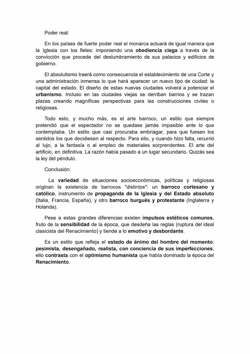 BARROCO CONTEXTO HISTÓRICO
El término "barroco" fue usado con un sentido despectivo, para subrayar
el exceso de énfasis y abundancia de orna